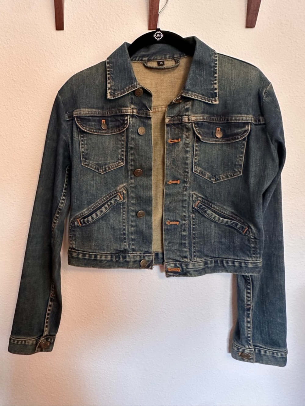 Ralph Lauren Black Label Distressed Blue Denim Jacket